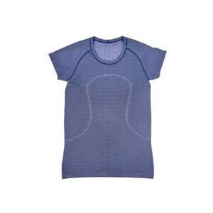 Lululemon Swiftly Tech Short Sleeve Shirt Small Navy Striped